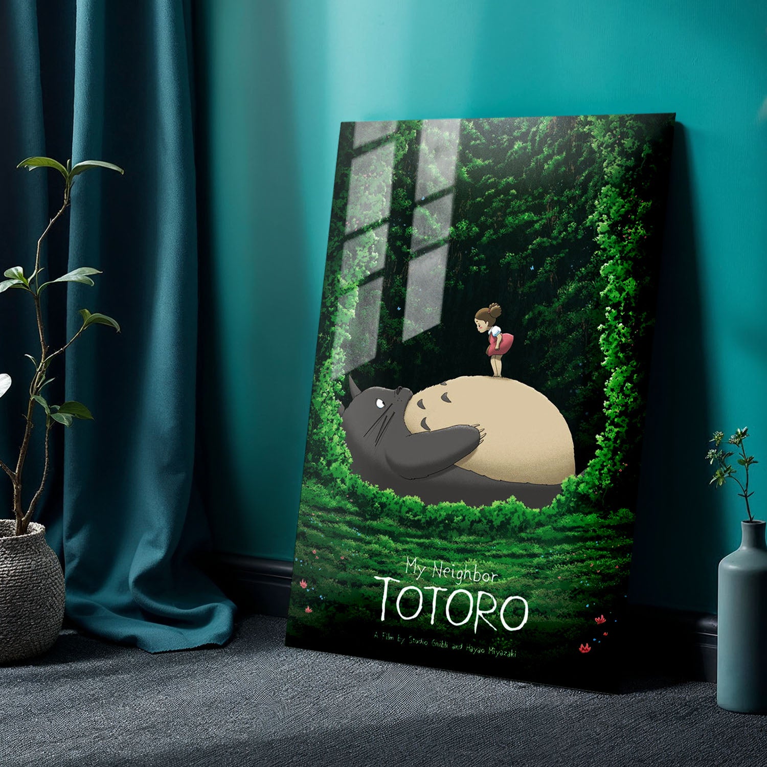 Flex Designs Metal Poster My Neighbor Totoro Theatrical 24 x 36" Home Goods - Movie 1988 Movie Metal Poster