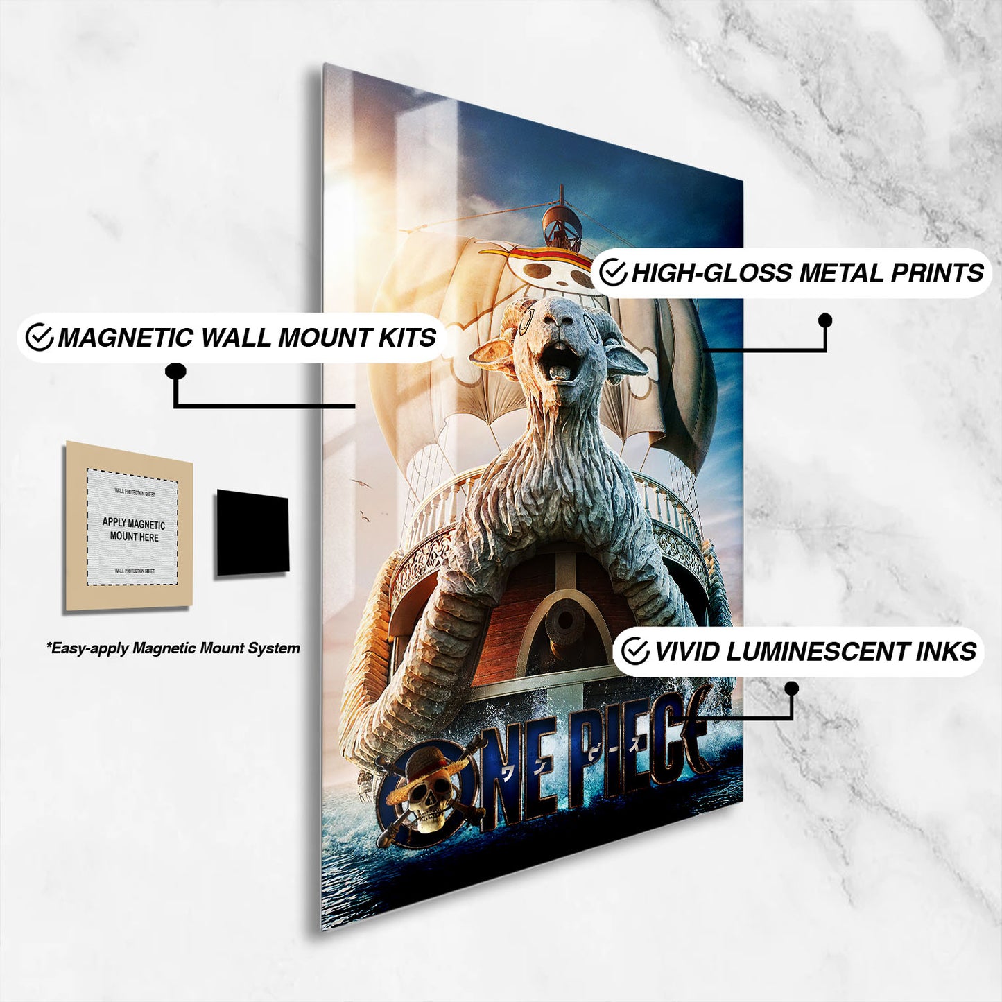 Flex Designs Metal Poster One Piece Live Action 16 x 24" Home Goods - TV Show 2023 TV Show Metal Poster