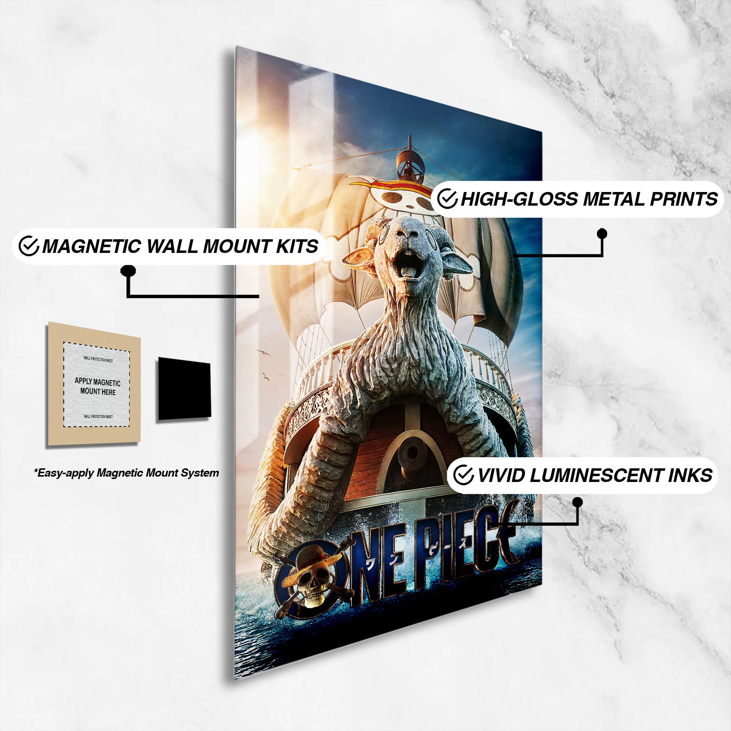 Flex Designs Metal Poster One Piece Live Action 16 x 24" Home Goods - TV Show 2023 TV Show Metal Poster