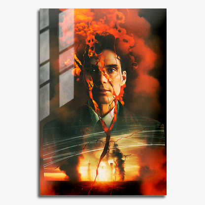 Flex Designs Metal Poster Oppenheimer Cartoon 11 x 17" Home Goods - Movie 2023 Movie Metal Poster