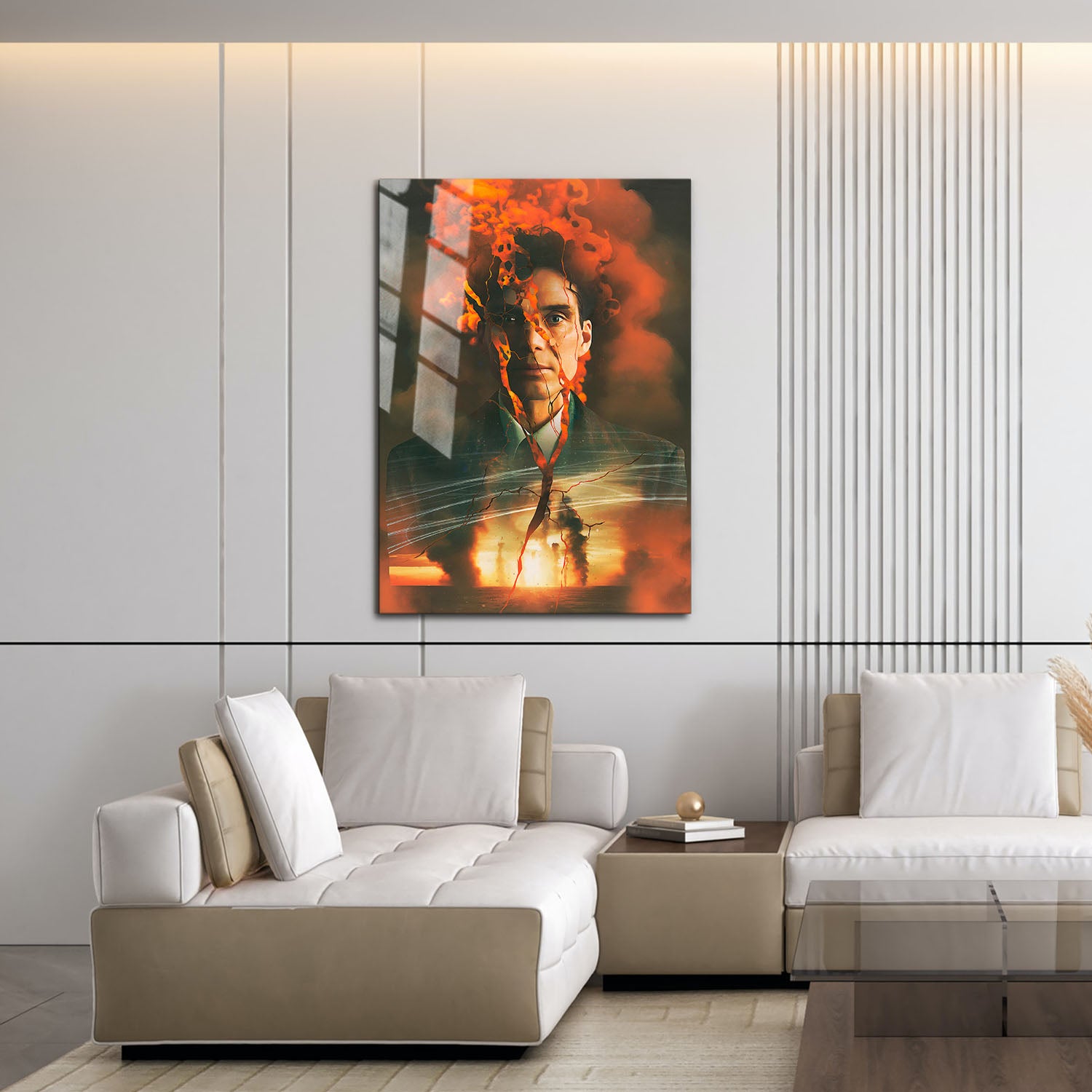 Flex Designs Metal Poster Oppenheimer Cartoon 16 x 24" Home Goods - Movie 2023 Movie Metal Poster