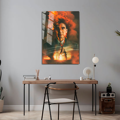 Flex Designs Metal Poster Oppenheimer Cartoon 5 x 7" Home Goods - Movie 2023 Movie Metal Poster