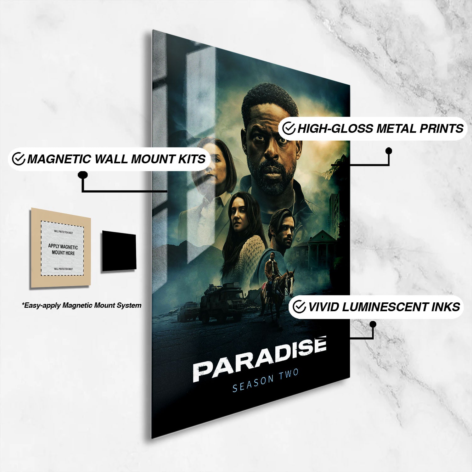Flex Designs Metal Poster Paradise Season 2 16 x 24" Home Goods - TV Show 2025 TV Show Metal Poster