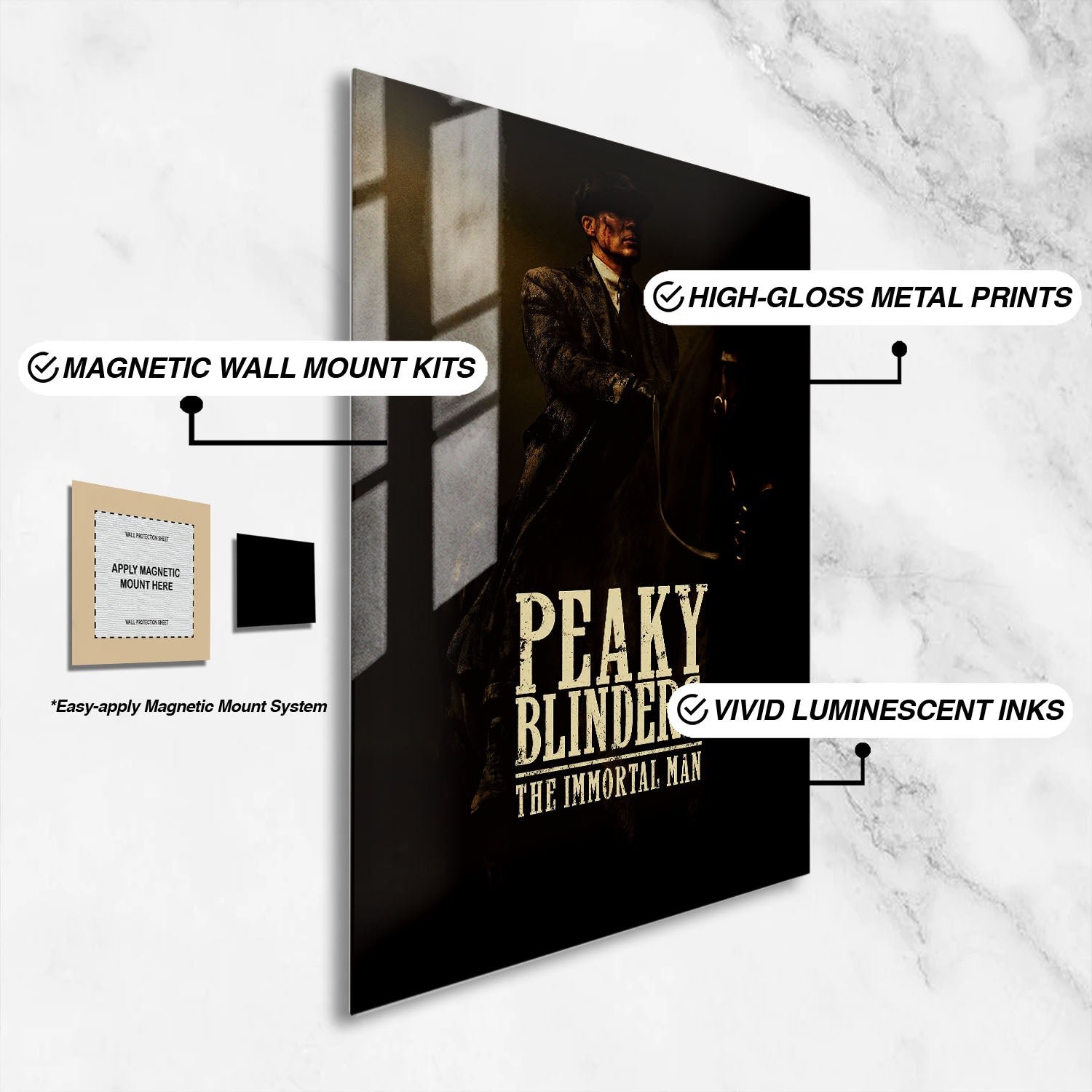 Flex Designs Metal Poster Peaky Blinders The Immortal Man 16 x 24" Home Goods - TV Show 2026 TV Show Metal Poster