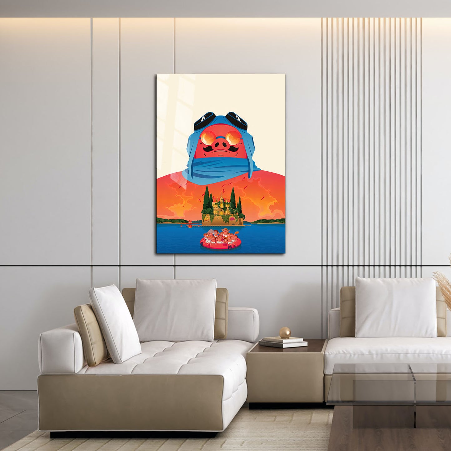 Flex Designs Metal Poster Porco Rosso Sketch 16 x 24" Home Goods - Movie 1992 Movie Metal Poster