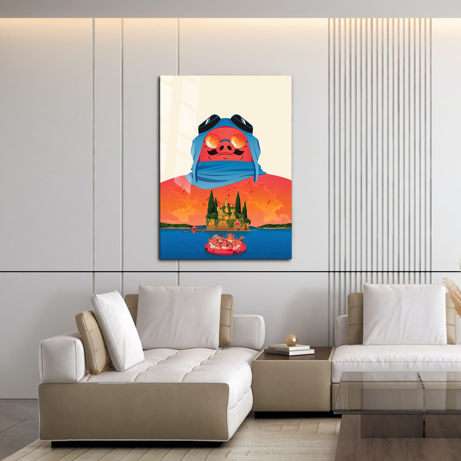 Flex Designs Metal Poster Porco Rosso Sketch 16 x 24" Home Goods - Movie 1992 Movie Metal Poster