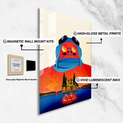 Flex Designs Metal Poster Porco Rosso Sketch 16 x 24" Home Goods - Movie 1992 Movie Metal Poster