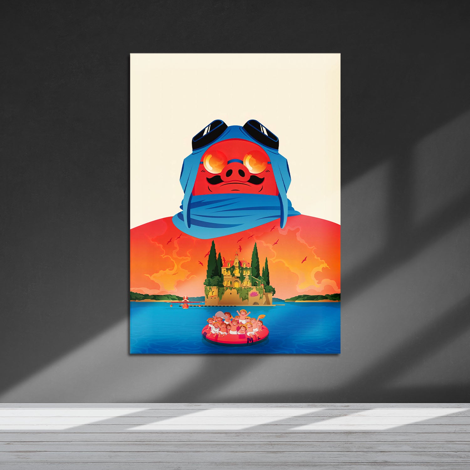 Flex Designs Metal Poster Porco Rosso Sketch 5 x 7" Home Goods - Movie 1992 Movie Metal Poster