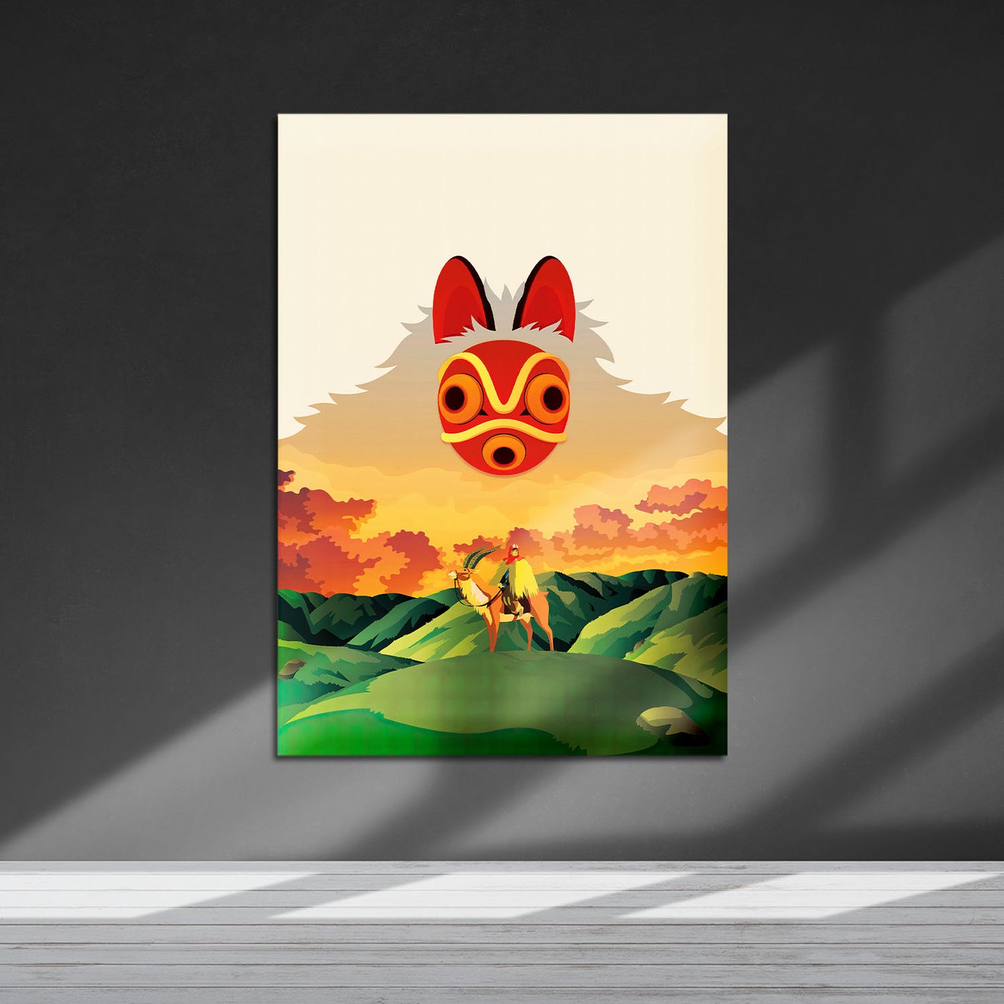 Flex Designs Metal Poster Princess Mononoke Sketch 5 x 7" Home Goods - Movie 1997 Movie Metal Poster