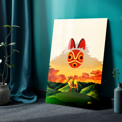 Flex Designs Metal Poster Princess Mononoke Sketch 24 x 36" Home Goods - Movie 1997 Movie Metal Poster
