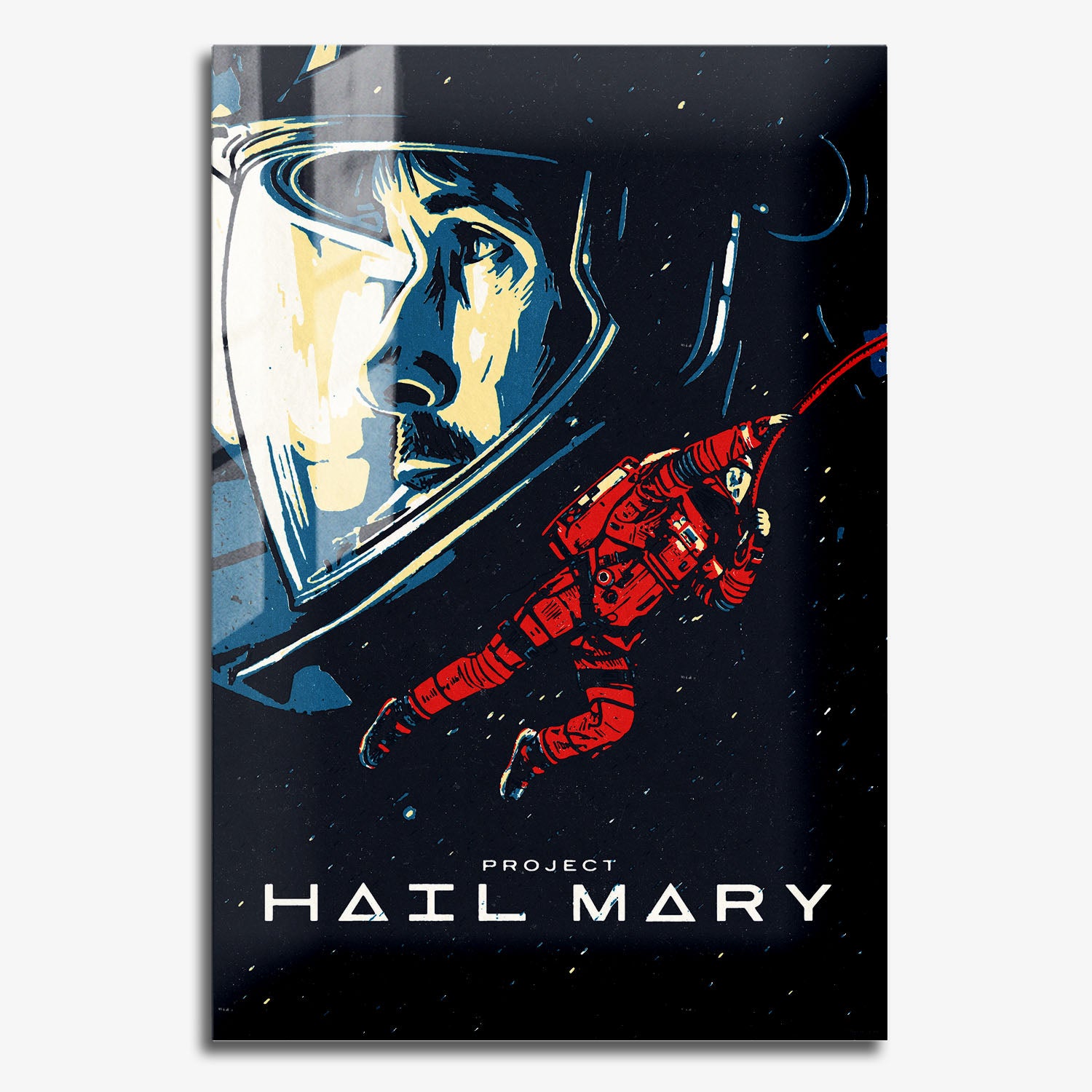 Flex Designs Metal Poster Project Hail Mary Cartoon 11 x 17" Home Goods - Movie 2026 Movie Metal Poster