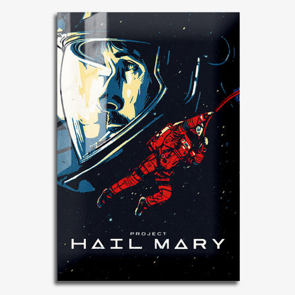 Flex Designs Metal Poster Project Hail Mary Cartoon 11 x 17" Home Goods - Movie 2026 Movie Metal Poster