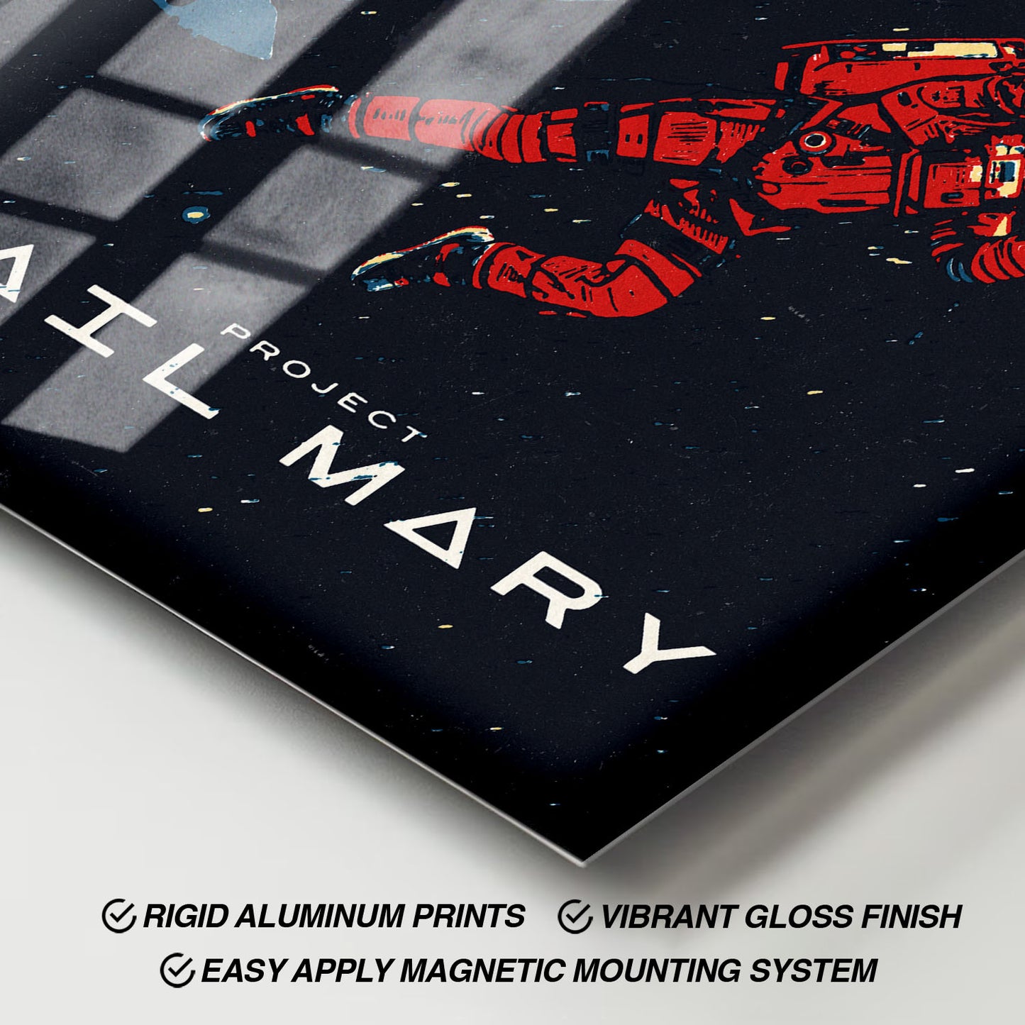 Flex Designs Metal Poster Project Hail Mary Cartoon 11 x 17" Home Goods - Movie 2026 Movie Metal Poster