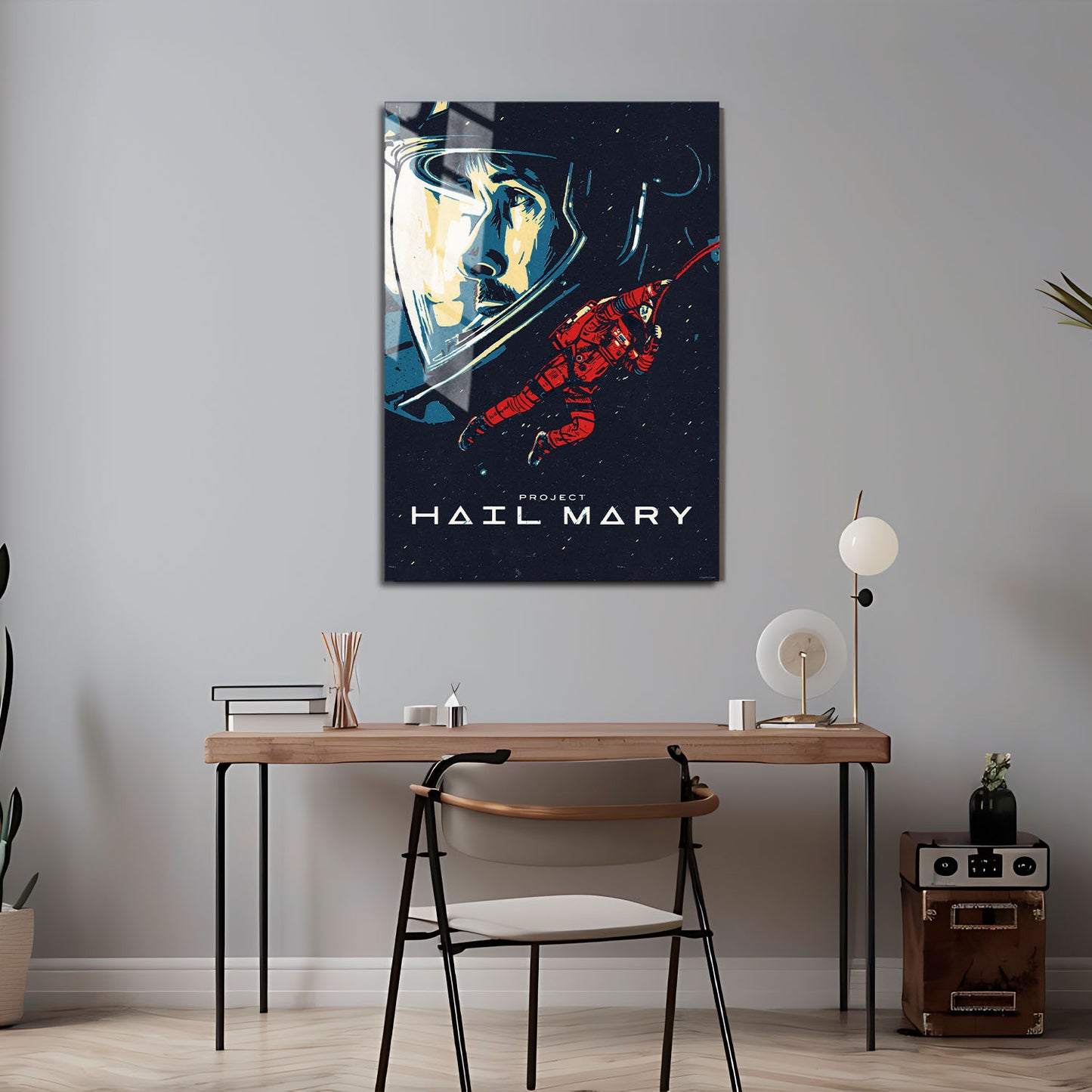 Flex Designs Metal Poster Project Hail Mary Cartoon 5 x 7" Home Goods - Movie 2026 Movie Metal Poster