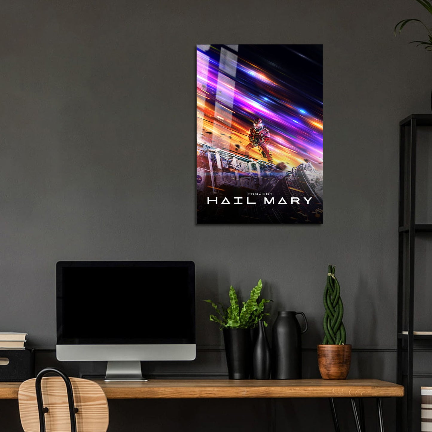 Flex Designs Metal Poster Project Hail Mary Theatrical 24 x 36" Home Goods - Movie 2026 Movie Metal Poster