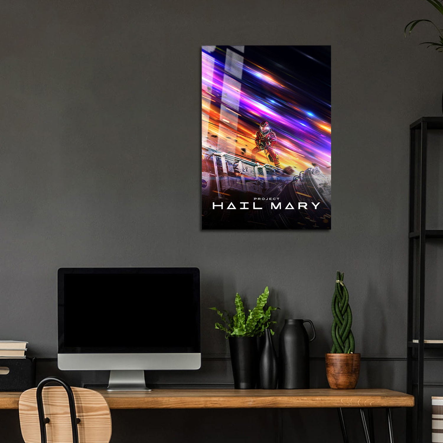 Flex Designs Metal Poster Project Hail Mary Theatrical 24 x 36" Home Goods - Movie 2026 Movie Metal Poster