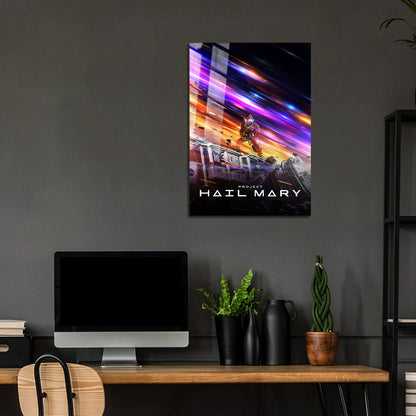 Flex Designs Metal Poster Project Hail Mary Theatrical 24 x 36" Home Goods - Movie 2026 Movie Metal Poster