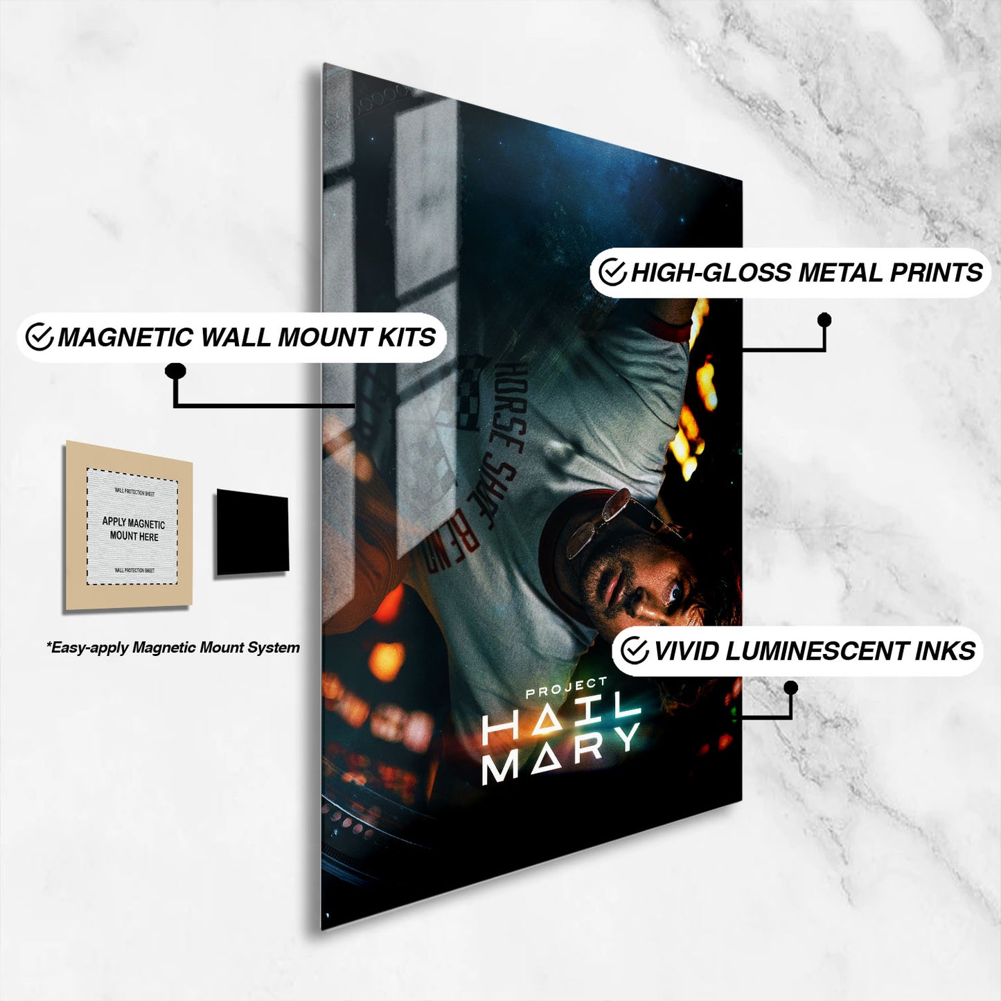 Flex Designs Metal Poster Project Hail Mary 16 x 24" Home Goods - Movie 2026 Movie Metal Poster