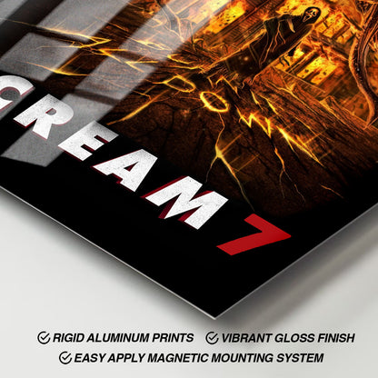 Flex Designs Metal Poster Scream 7 Cinematic 11 x 17" Home Goods - Movie 2026 Movie Metal Poster