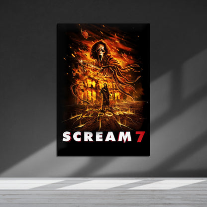 Flex Designs Metal Poster Scream 7 Cinematic 5 x 7" Home Goods - Movie 2026 Movie Metal Poster