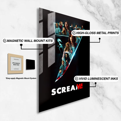 Flex Designs Metal Poster Scream 7 Key Visual 16 x 24" Home Goods - Movie 2026 Movie Metal Poster