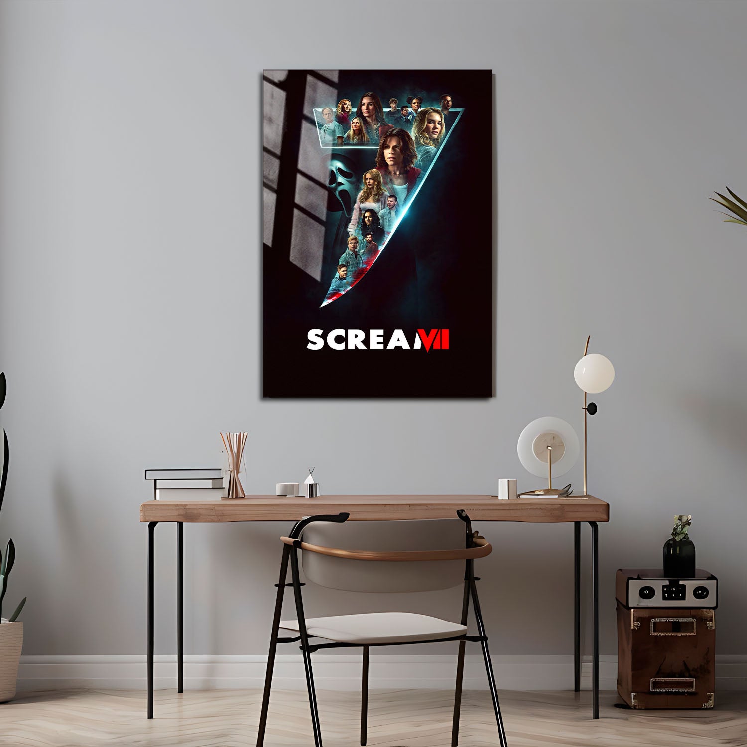 Flex Designs Metal Poster Scream 7 Key Visual 5 x 7" Home Goods - Movie 2026 Movie Metal Poster