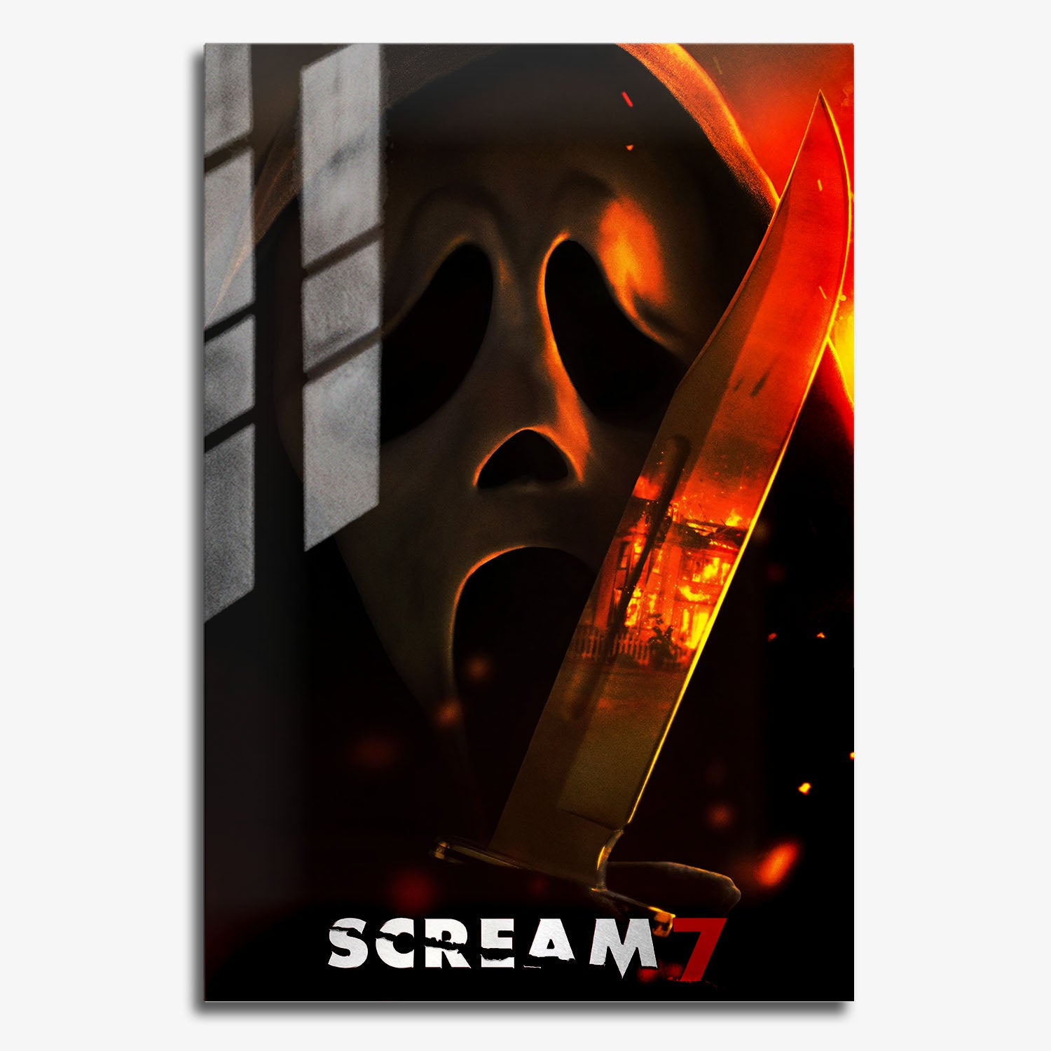 Flex Designs Metal Poster Scream 7 Horror 11 x 17" Home Goods - Movie 2026 Movie Metal Poster