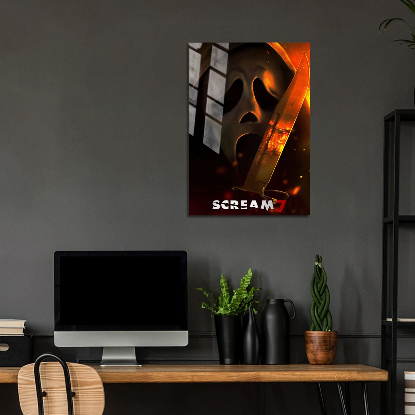 Flex Designs Metal Poster Scream 7 Horror 24 x 36" Home Goods - Movie 2026 Movie Metal Poster