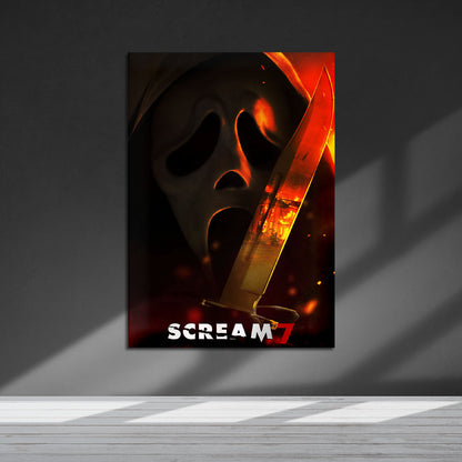 Flex Designs Metal Poster Scream 7 Horror 5 x 7" Home Goods - Movie 2026 Movie Metal Poster