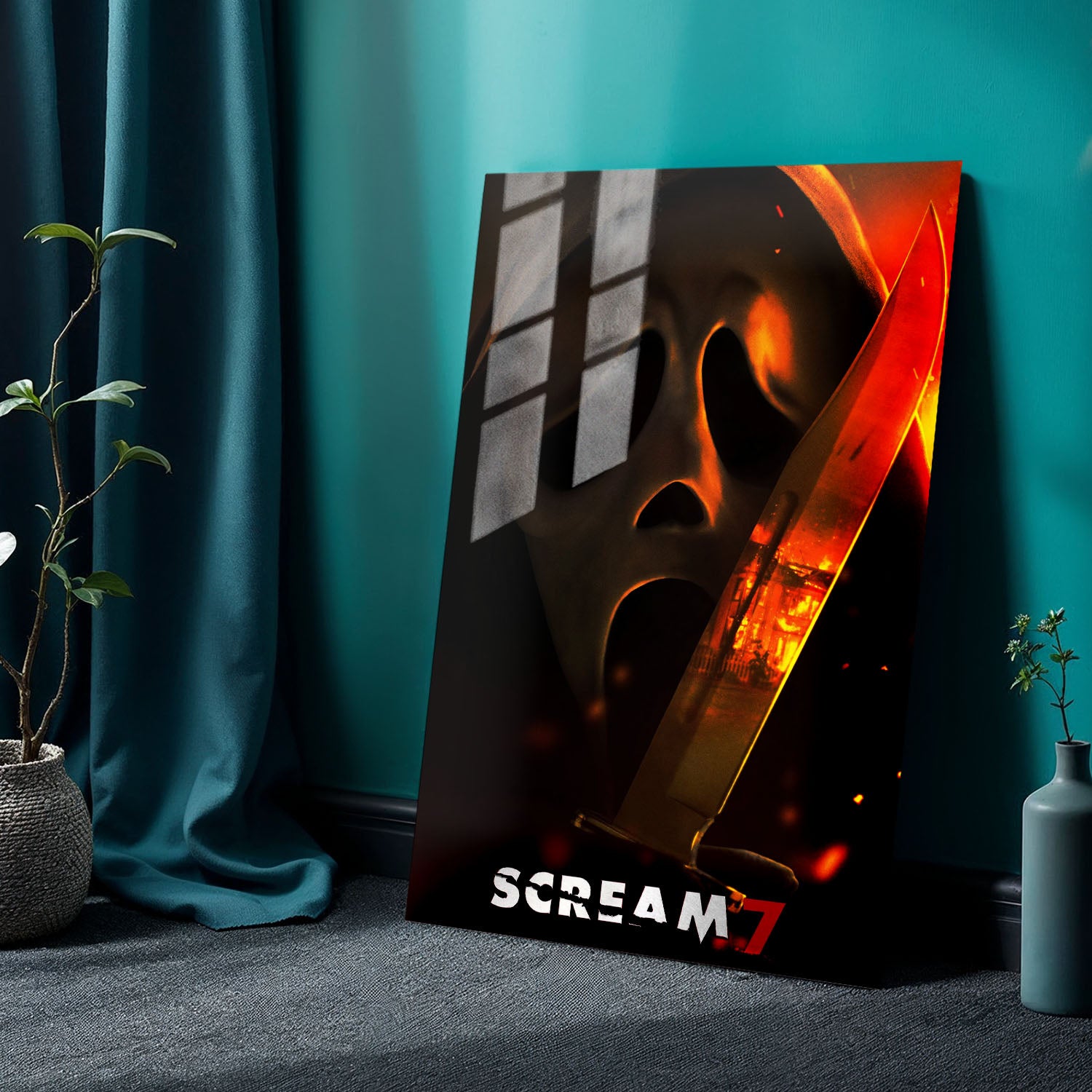 Flex Designs Metal Poster Scream 7 Horror 24 x 36" Home Goods - Movie 2026 Movie Metal Poster