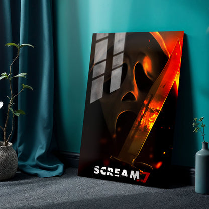 Flex Designs Metal Poster Scream 7 Horror 24 x 36" Home Goods - Movie 2026 Movie Metal Poster