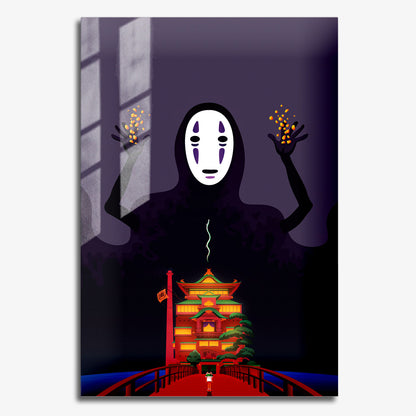 Flex Designs Metal Poster Spirited Away Noface Alternate 11 x 17" Home Goods - Movie 2001 Movie Metal Poster