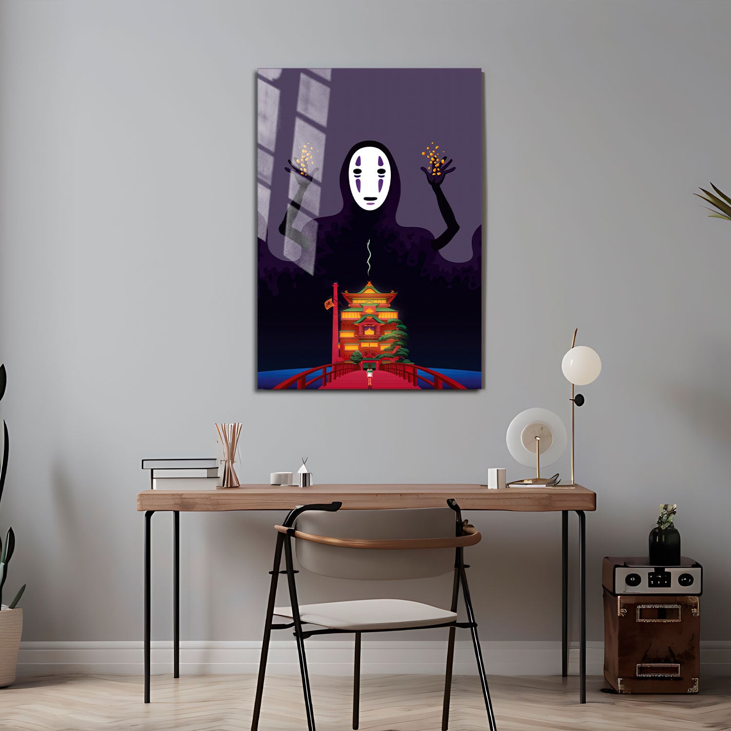 Flex Designs Metal Poster Spirited Away Noface Alternate 5 x 7" Home Goods - Movie 2001 Movie Metal Poster