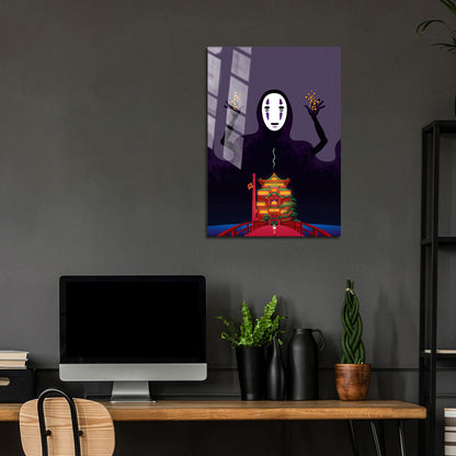 Flex Designs Metal Poster Spirited Away Noface Alternate 24 x 36" Home Goods - Movie 2001 Movie Metal Poster