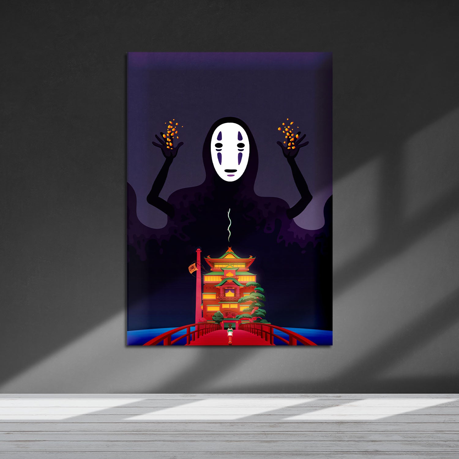 Flex Designs Metal Poster Spirited Away Noface Alternate 5 x 7" Home Goods - Movie 2001 Movie Metal Poster