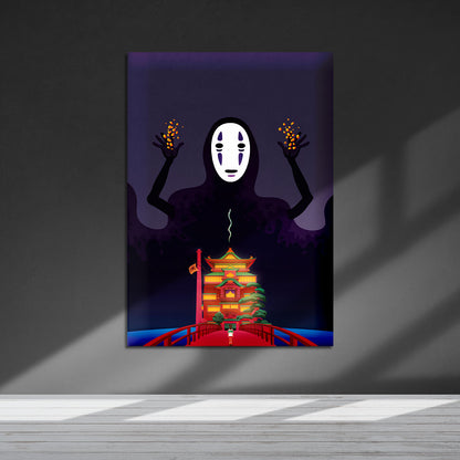 Flex Designs Metal Poster Spirited Away Noface Alternate 5 x 7" Home Goods - Movie 2001 Movie Metal Poster