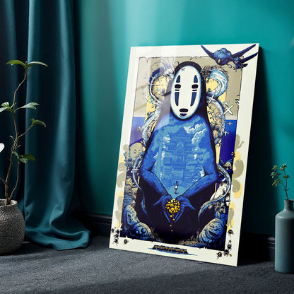 Flex Designs Metal Poster Spirited Away Noface Sketch 24 x 36" Home Goods - Movie 2001 Movie Metal Poster
