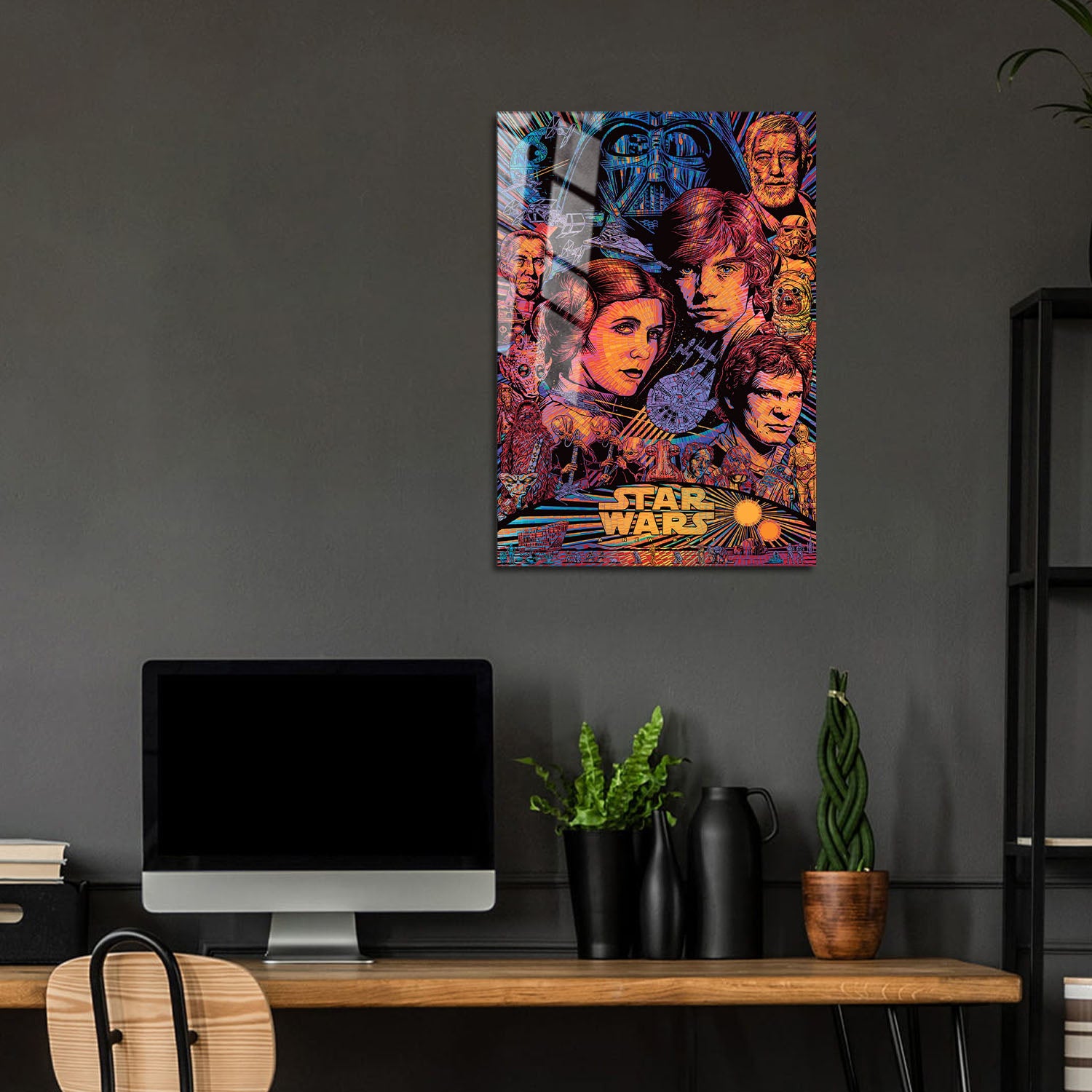 Flex Designs Metal Poster Star Wars Sketch 24 x 36" Home Goods - Movie 1977 Movie Metal Poster