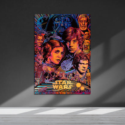 Flex Designs Metal Poster Star Wars Sketch 5 x 7" Home Goods - Movie 1977 Movie Metal Poster