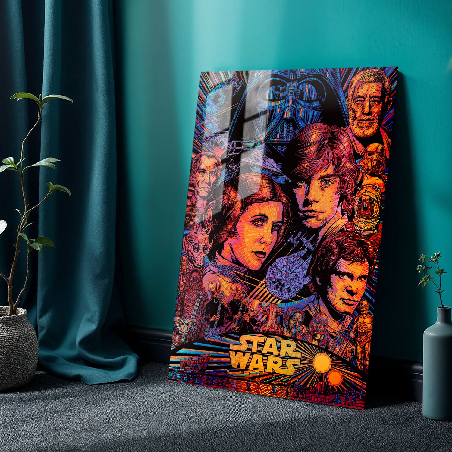 Flex Designs Metal Poster Star Wars Sketch 24 x 36" Home Goods - Movie 1977 Movie Metal Poster