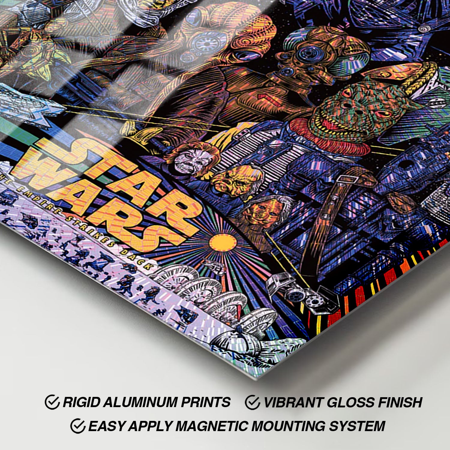Flex Designs Metal Poster The Empire Strikes Back Sketch 11 x 17" Home Goods - Movie 1980 Movie Metal Poster