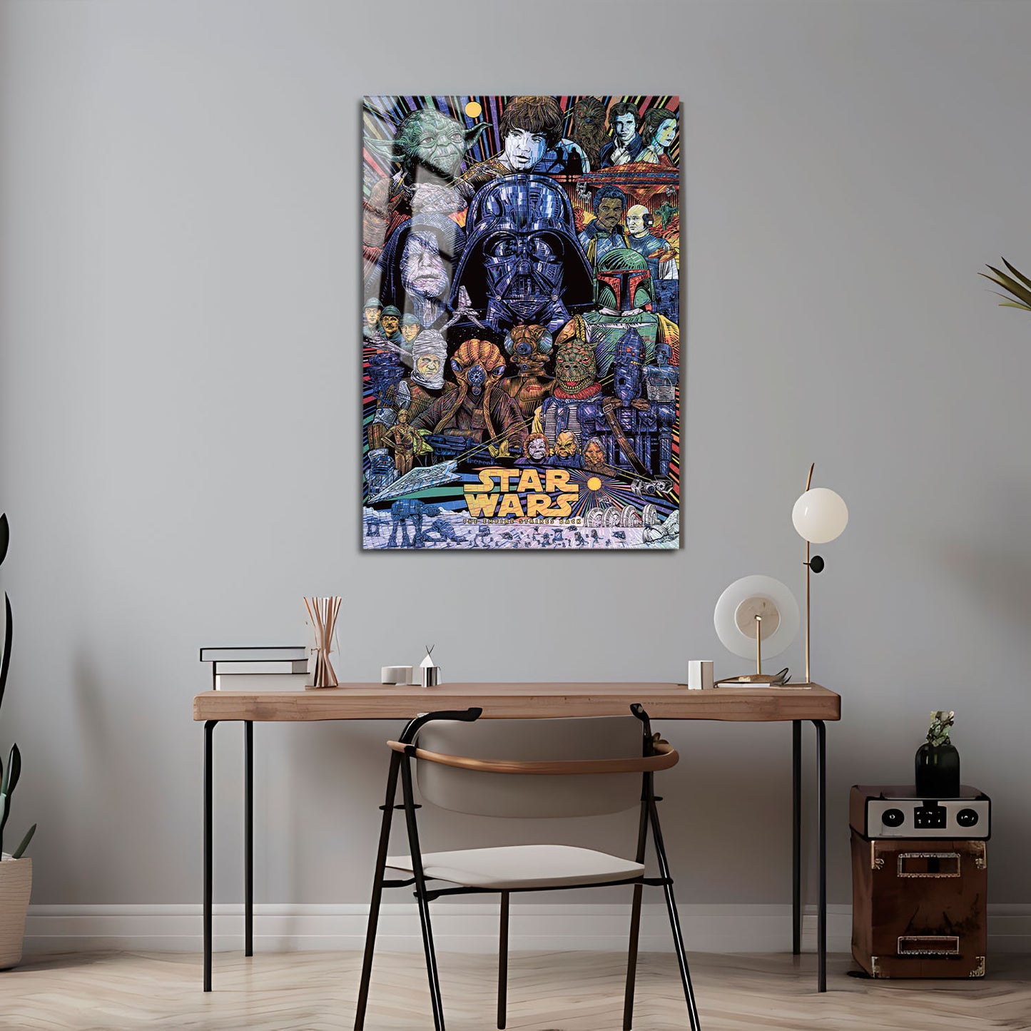 Flex Designs Metal Poster The Empire Strikes Back Sketch 5 x 7" Home Goods - Movie 1980 Movie Metal Poster