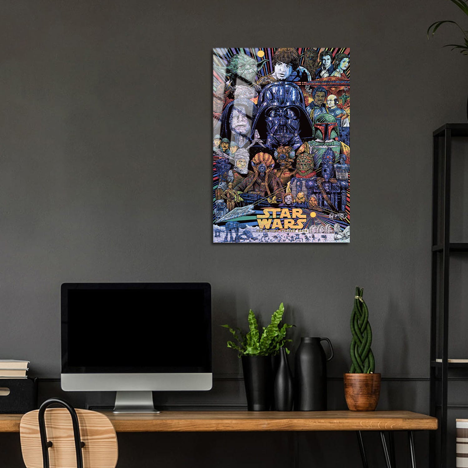 Flex Designs Metal Poster The Empire Strikes Back Sketch 24 x 36" Home Goods - Movie 1980 Movie Metal Poster
