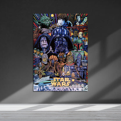 Flex Designs Metal Poster The Empire Strikes Back Sketch 5 x 7" Home Goods - Movie 1980 Movie Metal Poster