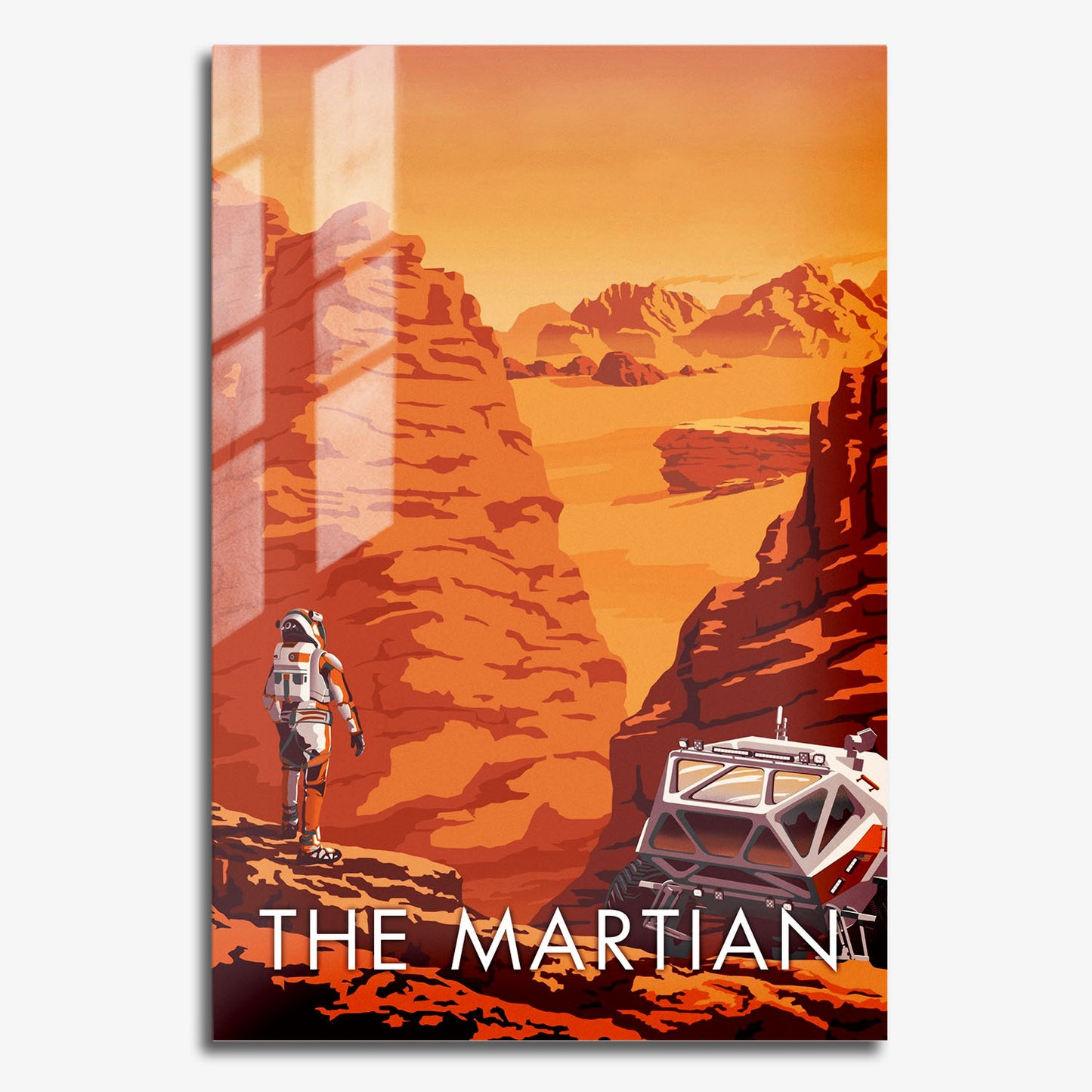Flex Designs Metal Poster The Martian Cartoon 11 x 17" Home Goods - Movie 2015 Movie Metal Poster