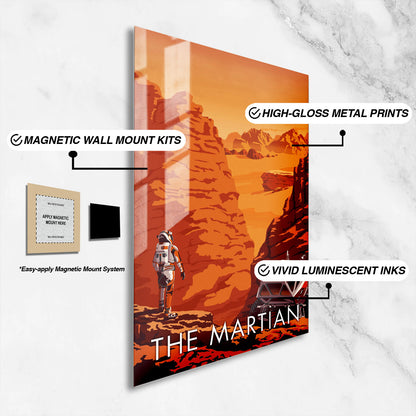 Flex Designs Metal Poster The Martian Cartoon 16 x 24" Home Goods - Movie 2015 Movie Metal Poster