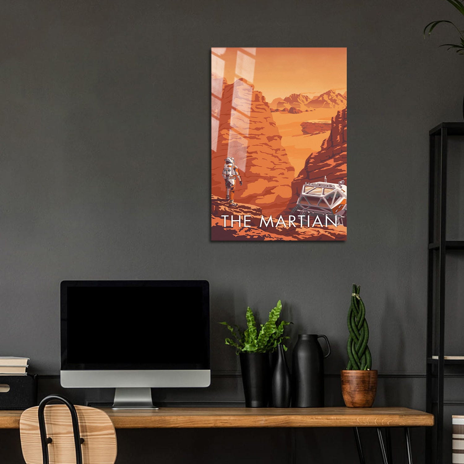 Flex Designs Metal Poster The Martian Cartoon 24 x 36" Home Goods - Movie 2015 Movie Metal Poster