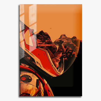 Flex Designs Metal Poster The Martian Key Visual 11 x 17" Home Goods - Movie 2015 Movie Metal Poster