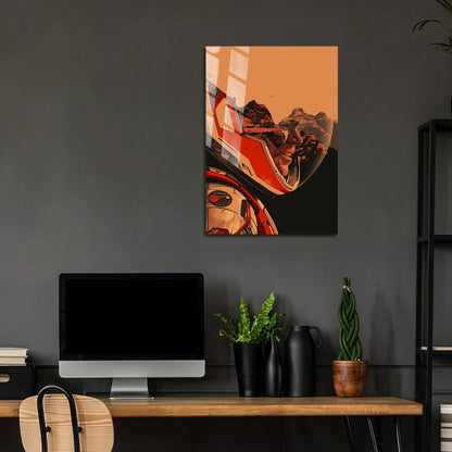 Flex Designs Metal Poster The Martian Key Visual 24 x 36" Home Goods - Movie 2015 Movie Metal Poster