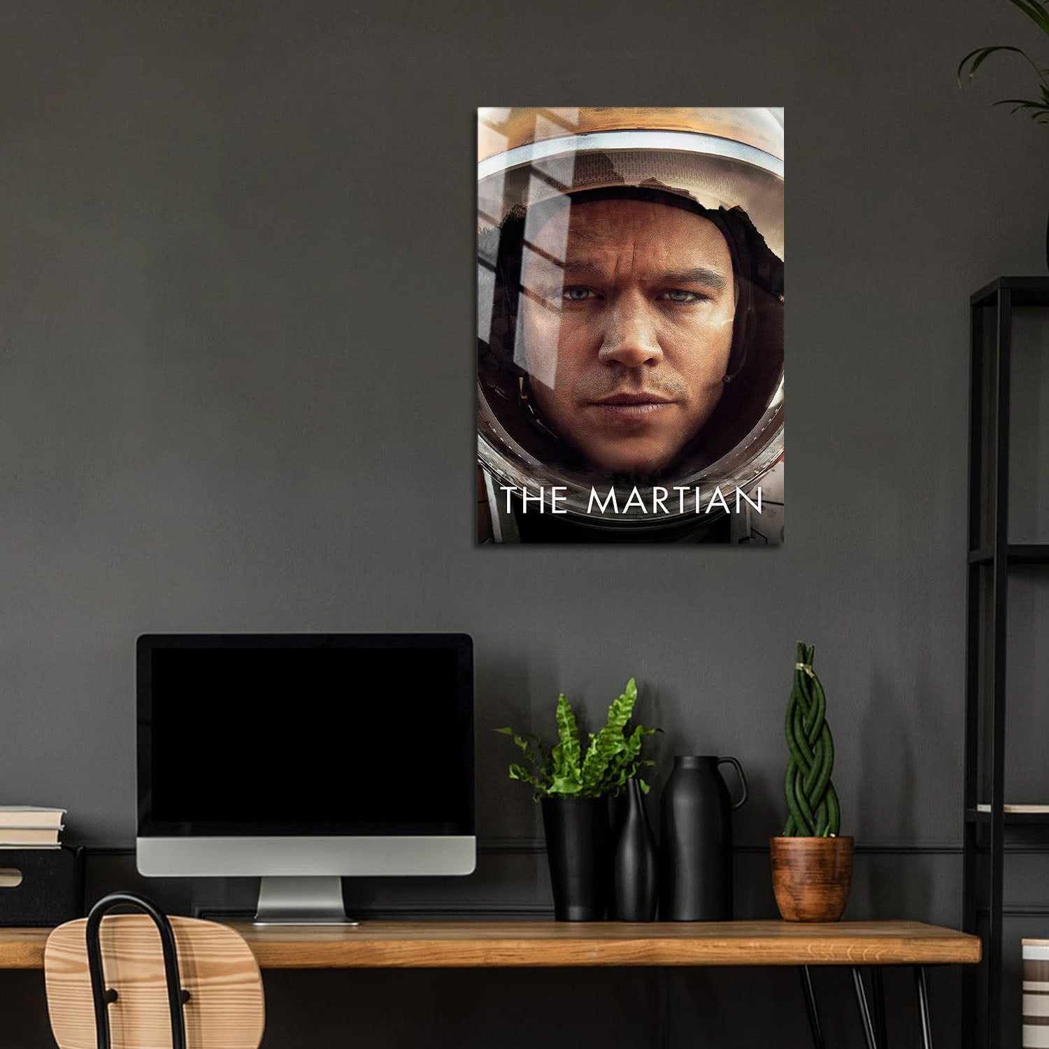 Flex Designs Metal Poster The Martian Matt Damon 24 x 36" Home Goods - Movie 2015 Movie Metal Poster